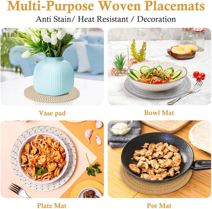 Billbotk 8'' Trivets Hot Dishes, Hot pots and Pans, 6 Heat Resistant Hot Pads, Pot Holders Kitchen, Hot Plate Mats Kitchen Countertops, Table, Home Essentials New Home and Farmhouse Decor