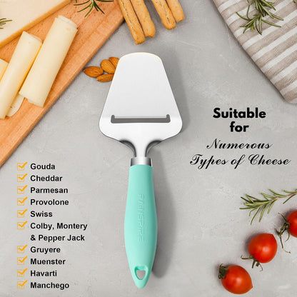 Rainspire Upgraded Non-Stick Cheese Slicers for Block Cheese Multi-Functional Cheese Cutter for Mozzarella, Cheddar, Gruyere Charcuterie Accessories Dishwasher Safe Kitchen Tools, Black