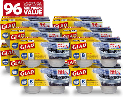 Glad GladWare Tall Entree Food Storage Containers with Lids, Large Square BPA Free Plastic for Meal Prep and Lunches, Lock Tight Seal, Microwave and Dishwasher Safe, 42 Oz, 3 Count