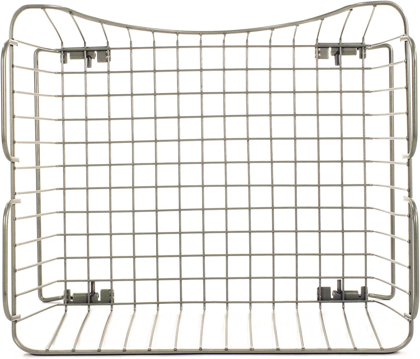 Spectrum Diversified 20077 Ashley Stackable Basket Tray, Satin Nickel