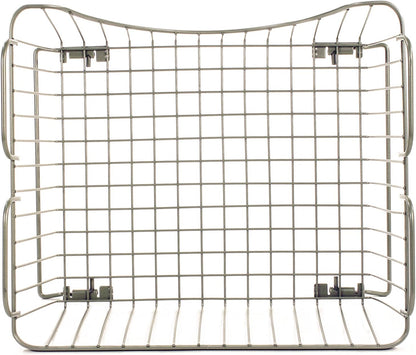 Spectrum Diversified 20077 Ashley Stackable Basket Tray, Satin Nickel