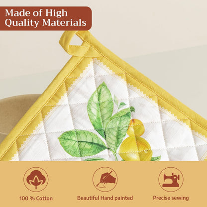 Maison d' Hermine Pot Holders 100% Cotton Potholders (8" x 8") - Colors B
