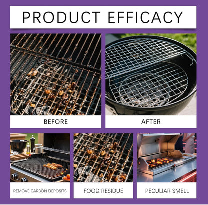 Fast Acting Heavy Duty Grill Degreaser Spray, 2026 Upgrade BBQ Grill Cleaner, Multi-Functional Stubborn Grease Smoky Stains Remover For Outdoor Grill Stove Top, Drip Pans (1)