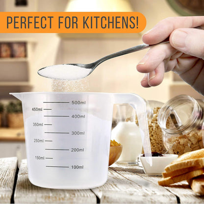 U.S. Kitchen Supply Plastic Measuring Cups with Handles - 16 oz (500 ml)
