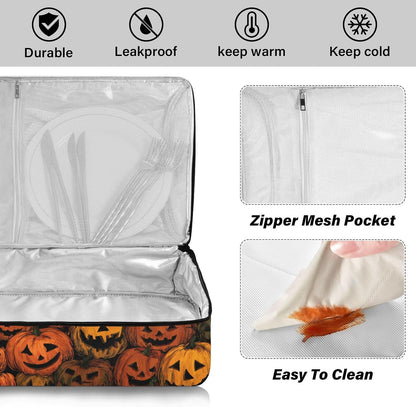 Casserole Carriers for Hot or Cold Food Reusable Casserole Dish Carrier Insulated Thermal Large Capacity Durable Perfect for Party Camping Family Gatherings Yellow Fish - Colors B