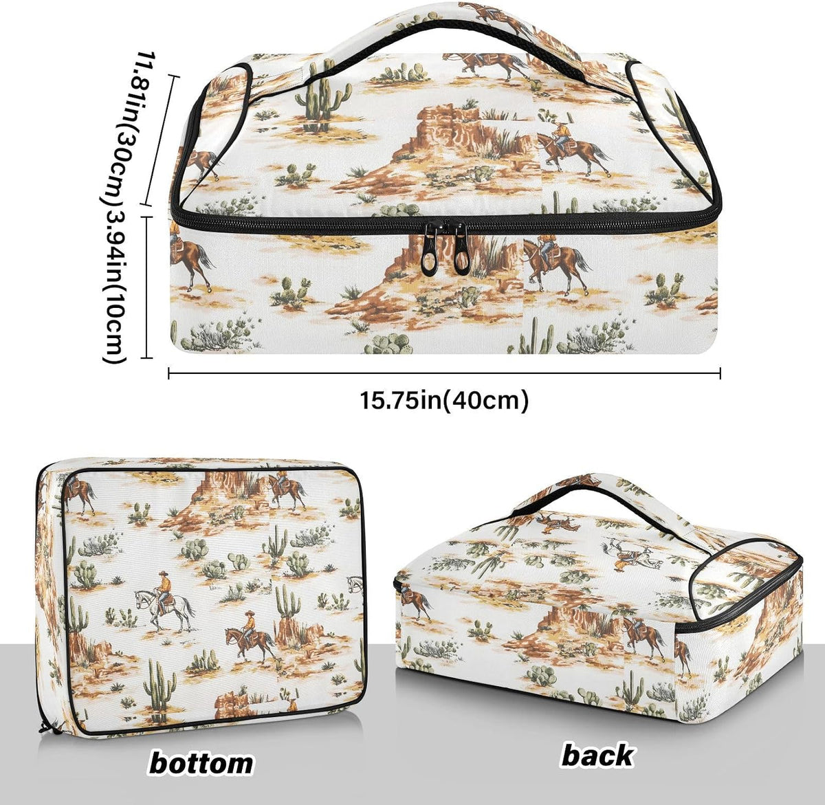 Casserole Carrier Insulated Floral Pink Flower Dish 9x13 with Lid Party Travel Warmer Bag for Hot or Cold Food Lasagna Pizza Holder Tote - Colors B