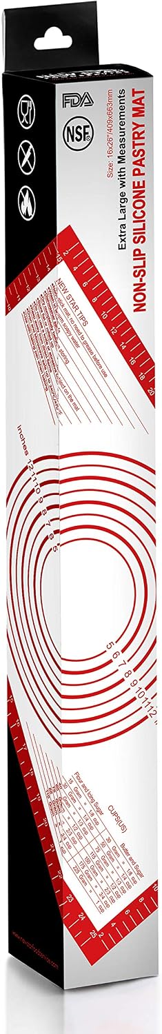New Star Foodservice Silicone Pastry Mat, 16 x 26 Inch