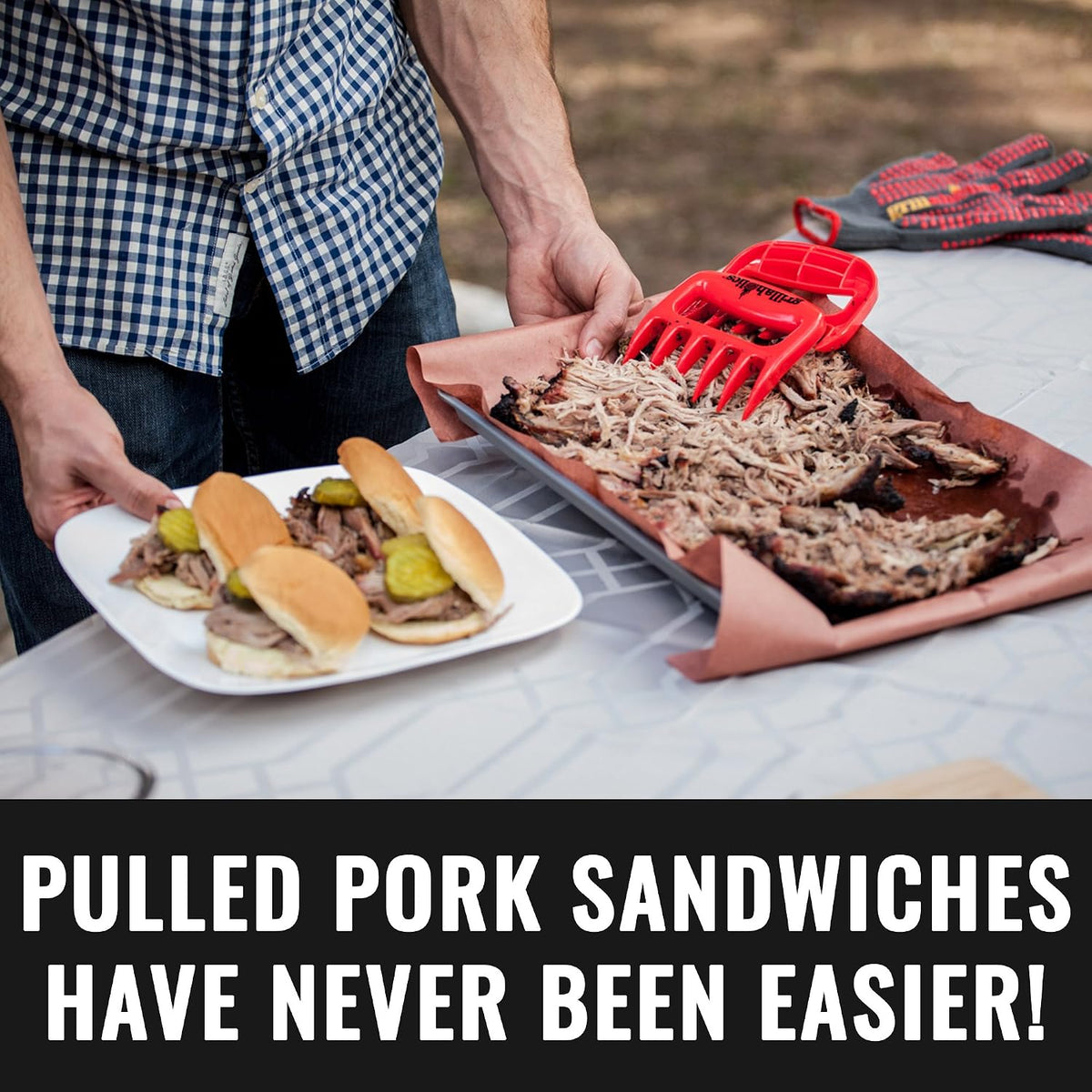 Grillaholics Meat Shredder Claws for Shredding Chicken, Pulled Pork & More