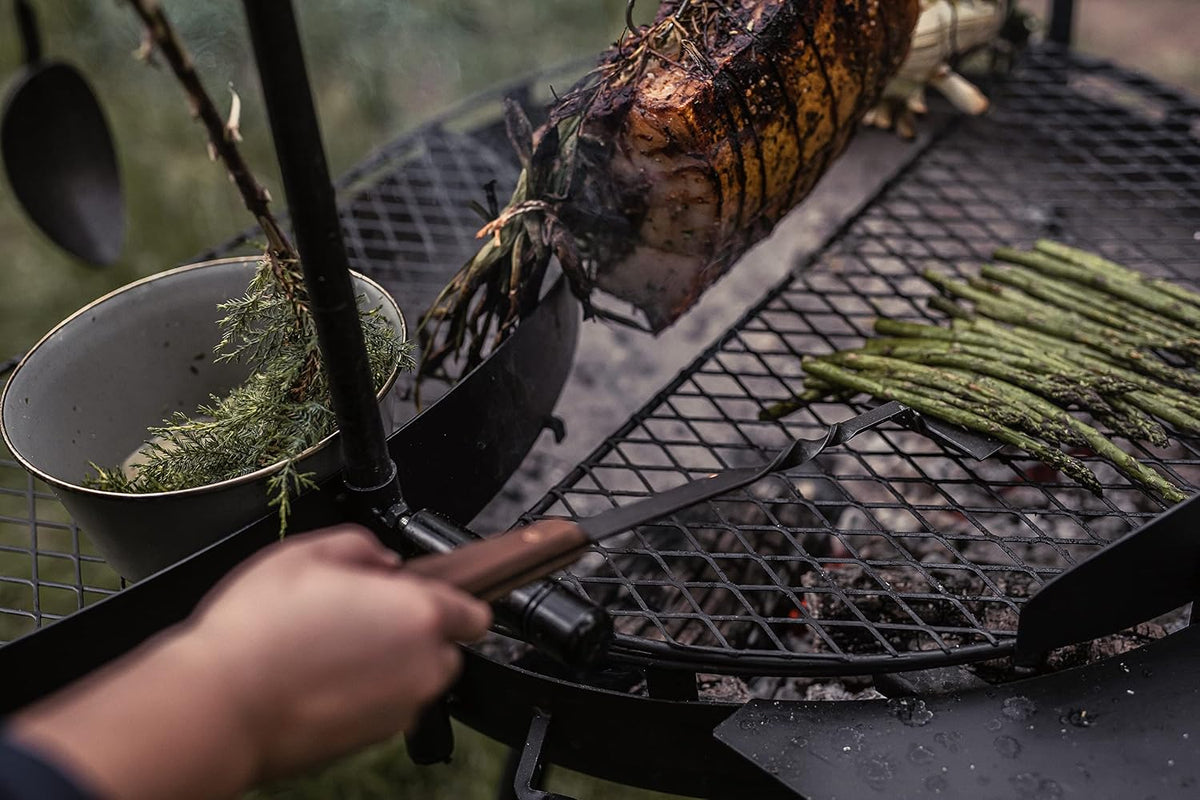 Barebones Cowboy Grill Spatula - Heavy Duty Stainless Steel Turner with Wide Flat Head and Non-slip Handle for Outdoor Cooking