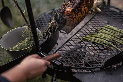 Barebones Cowboy Grill Spatula - Heavy Duty Stainless Steel Turner with Wide Flat Head and Non-slip Handle for Outdoor Cooking