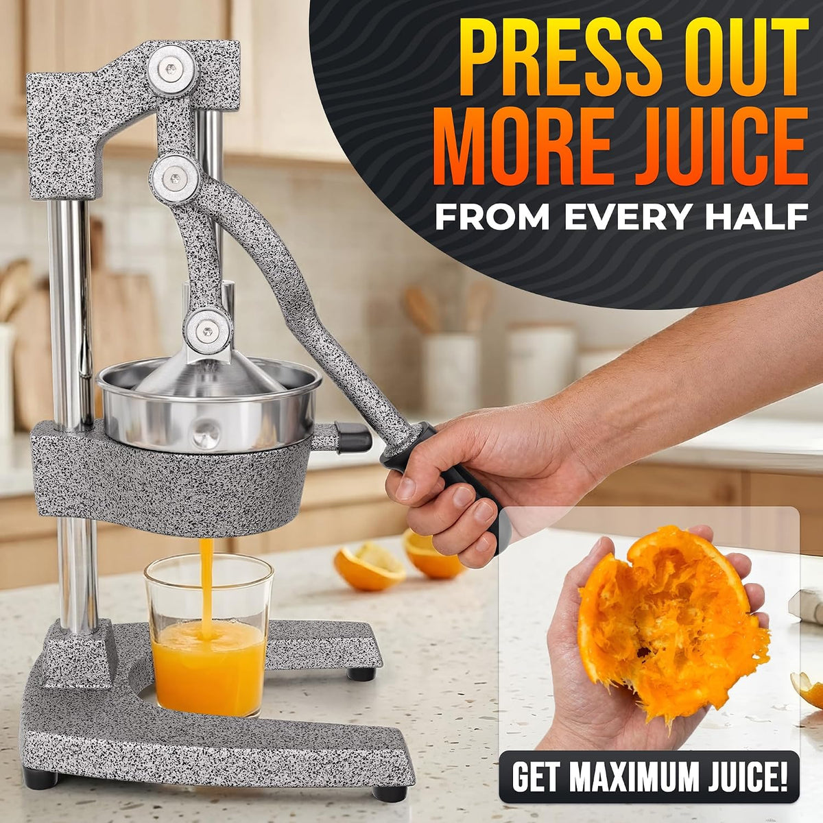 NADOBA Lemon Squeezer and Lime Squeezer, Max Extraction Citrus Hand Juicer