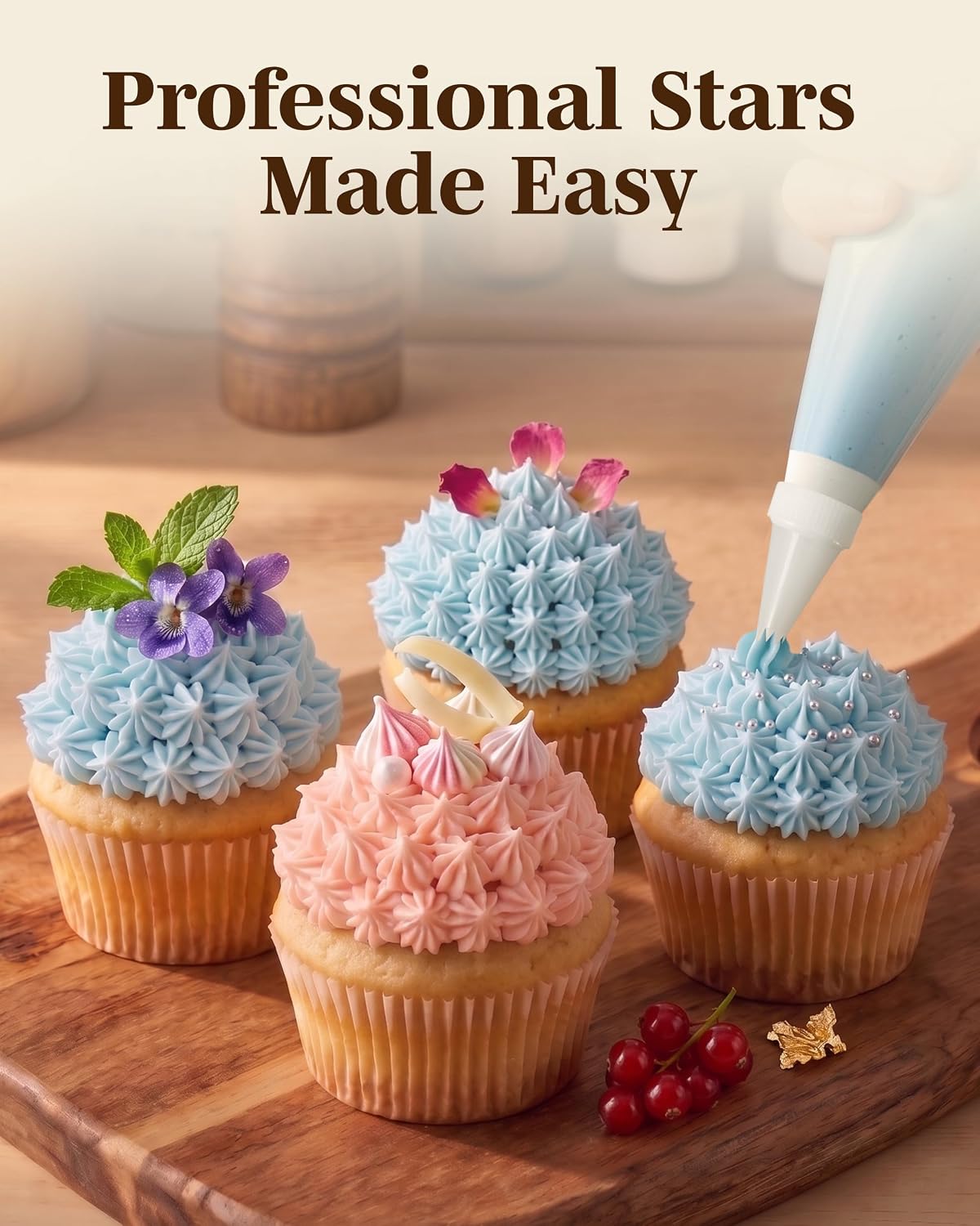Reusable Plastic Piping Tips, Nozzles Standard Size Star Tip #20