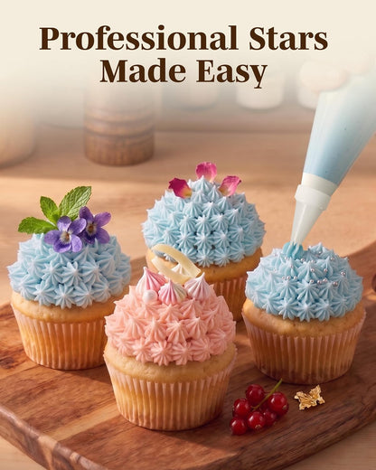 Reusable Plastic Piping Tips, Nozzles Standard Size Star Tip #20