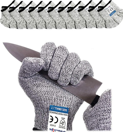 Dowellife Cut Resistant Gloves Food Grade Level 5 Protection, Safety Kitchen Cut Gloves for Chef Oyster Shucking Mandolin Knife Butcher Meat Cutting