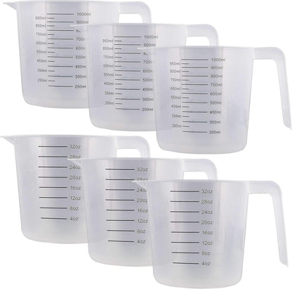 U.S. Kitchen Supply Plastic Measuring Cups with Handles - 16 oz (500 ml)