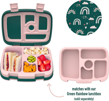 Bentgo® Kids Prints Tray with Transparent Cover - Reusable, BPA-Free, 5-Compartment Meal Prep Container with Built-In Portion Control for Healthy Meals At Home & On the Go (Mermaids in the Sea)