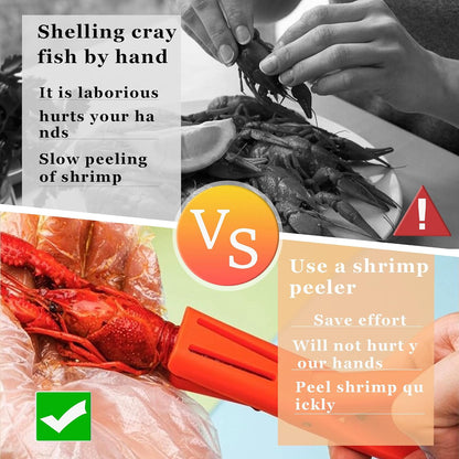 5PCS Upgraded Crawfish Peeler, Effortless Crawfish Shucker, Crawfish Sheller Tool for Nail Protection, Crayfish Shelling Device with Serrated, Lightweight Kitchen Gadget
