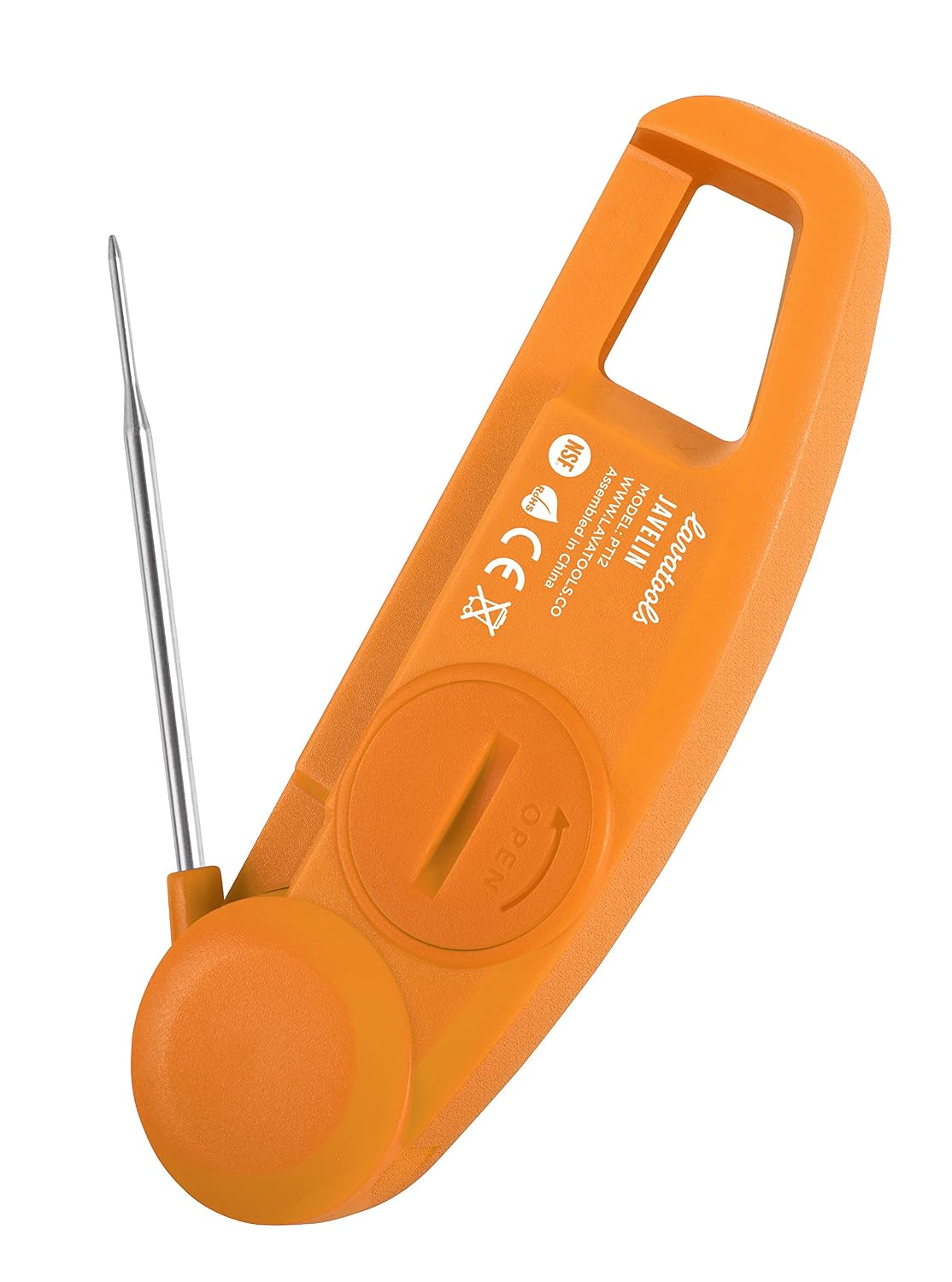 Lavatools Javelin® Ultra-Fast 3-Second Digital Instant Read Meat Thermometer for Grill and Cooking, 2.75" Probe, Compact Foldable Design, Large Display, IP65 Water Resistant, NSF Certified – Sesame