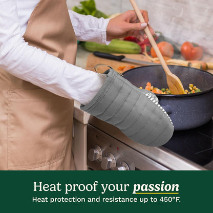 Cuisinart Mini Oven Mitts, 2-Pack 5.5"x8", Printed Silicone, 450F