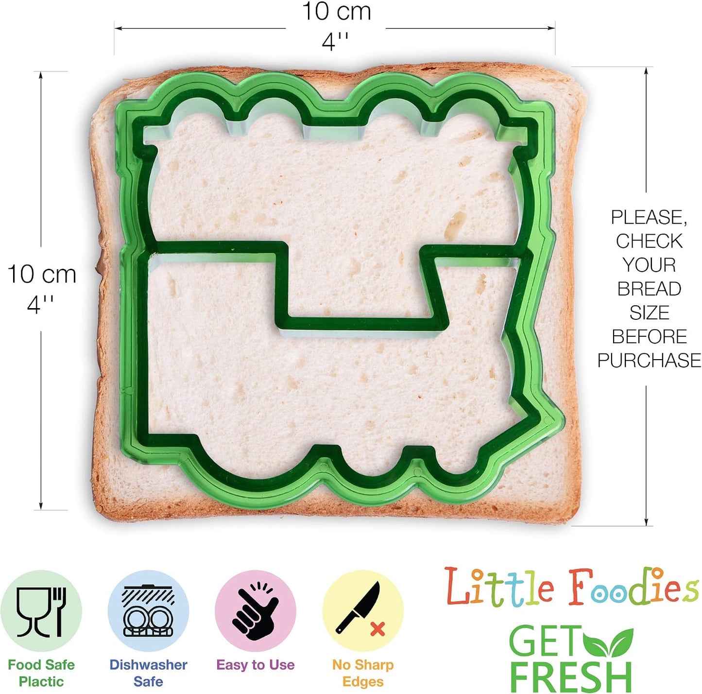 Sandwich Cutters for Kids, 20-Piece Set, 5 Kid Sandwich Cutters Shapes, 5 Vegetable Cutters Shapes, 10 Bento Deco