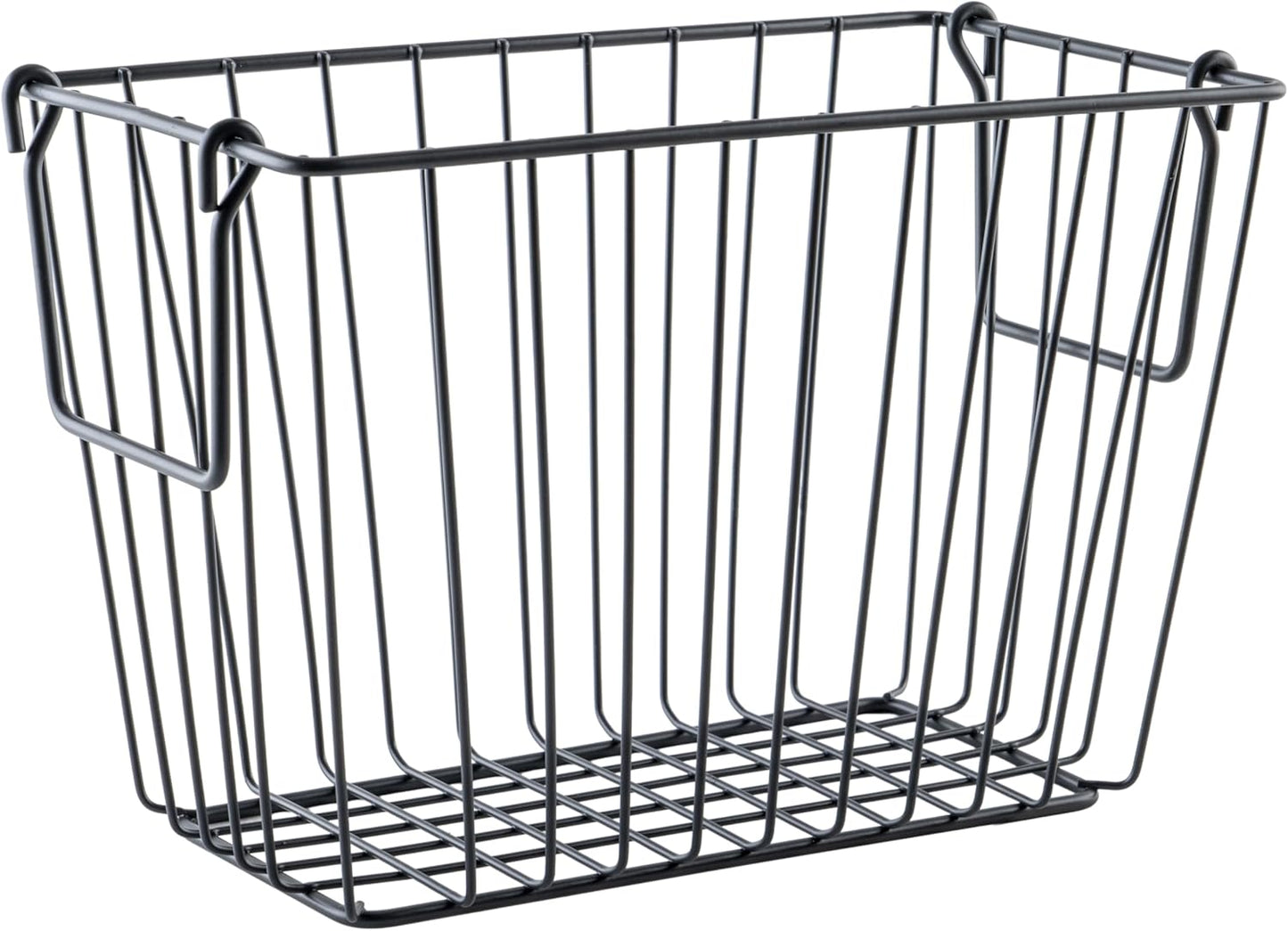 G.E.T. WB-315-MG Heavy Duty Iron Wire Utility Storage Basket/Bin with Handles, 11" x 8" x 8"