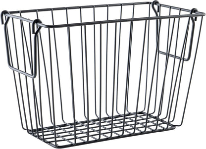 G.E.T. WB-315-MG Heavy Duty Iron Wire Utility Storage Basket/Bin with Handles, 11" x 8" x 8"