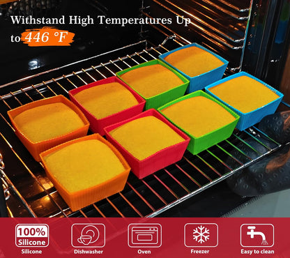 Webake Jumbo Silicone Muffin Cups, 3.5 Inch Jumbo Silicone Baking Cups Reusable Cupcake Liners Nonstick Large Cake Cups Set Stand Alone Cupcake Holder, 12 Pack Auto Cup Holder Liner