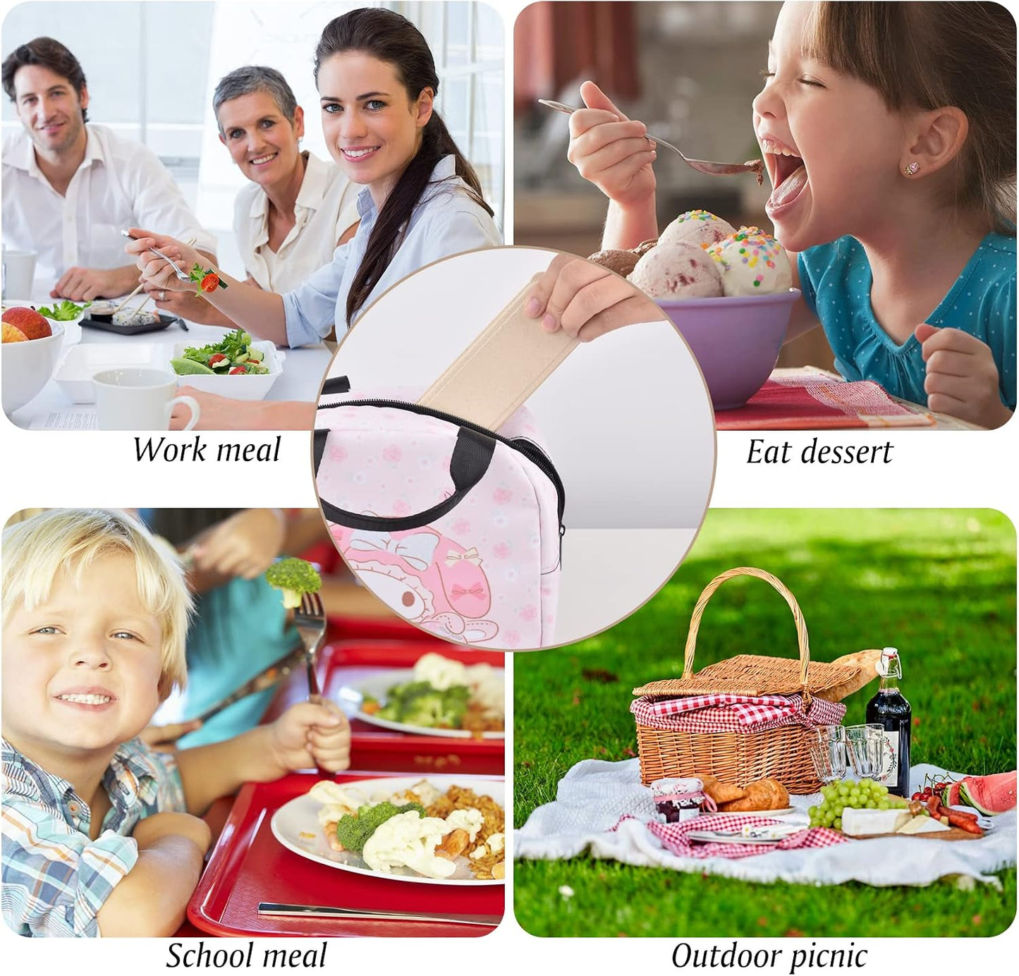 Travel Silverware Set with Case - Portable Reusable Utensils - Spoon, Knife, Fork Lunch Box Cutlery