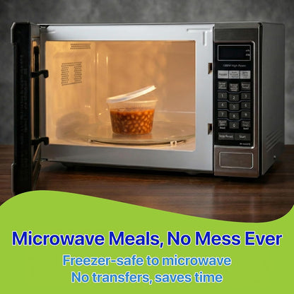 Food Storage Containers [10 Set] x [32 oz] Plastic Deli Containers with Lids Soup Meal Prep Containers | BPA Free | Stackable | Leakproof | Microwave/Dishwasher/Freezer Safe (10 Set, 32 oz)