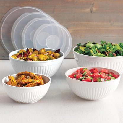Nordic Ware Mini Prep and Serve Mixing Bowls Set, 4-Piece, Earth-Tones