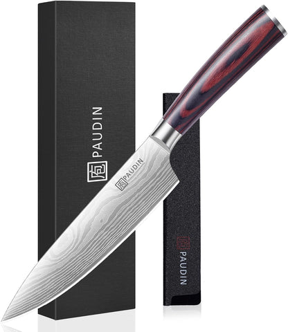 PAUDIN Cheese Knife, 5” Serrated Knife for Block Cheese,Sharp Tomato Knives