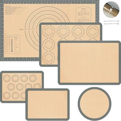 Koolstuffs Silicone Baking Mat, Nonstick and Reusable, 3 Pack