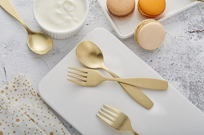 ANNOVA Kids Silverware Children's Safe Flatware Set Stainless Steel - Children Forks, Children Tablespoons, Toddler Utensils, Metal Cutlery Set for LunchBox (Rainbow, 6)
