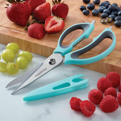 Farberware 4-in-1 Kitchen Scissors, High Carbon Stainless Steel, Black