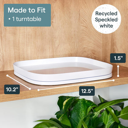 YouCopia MagicTrack Turntable with 4 Bins, Rectangle Lazy Susan Organizer