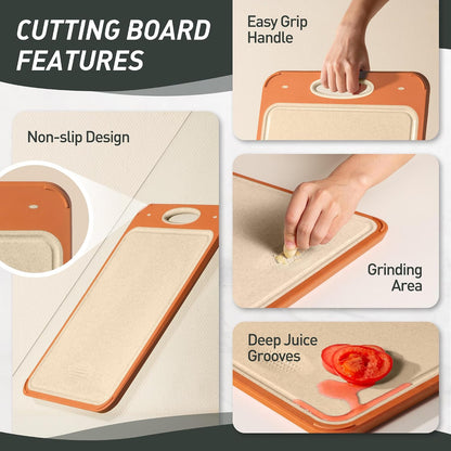 2 Packs Stainless Steel Cutting Board Set, Best Non Toxic Cutting Boards for Kitchen, Double Sided Metal Chopping Board for Meat/Fruit/Vegetables, Food Grade Kitchen Set Gift, [16”×11”+18”×12” Inch]