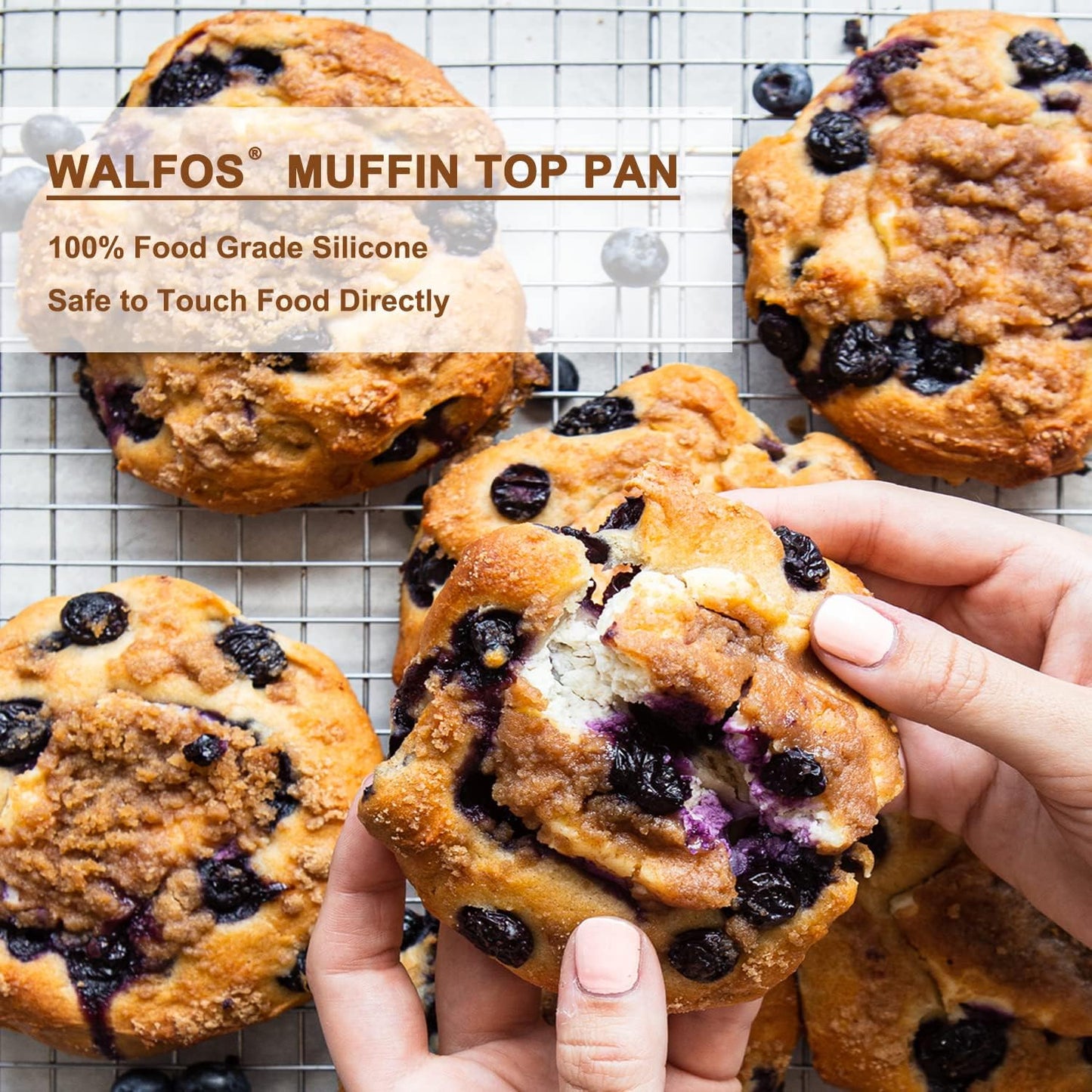 Walfos Silicone Cupcake Pan Set, 2-Piece Mini 24 Cups Muffin Baking Pan, BPA Free and Dishwasher Safe, Non-stick , Great for Making Muffin Cakes, Fat Bombs