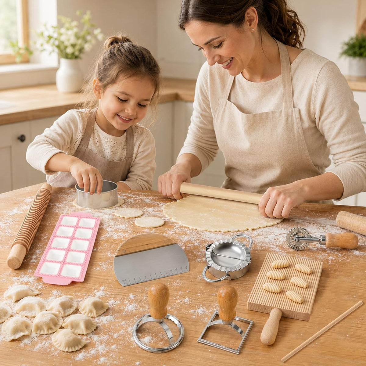 TREWAVE Pasta Making Tools Set, Homemade Pasta Making Kit