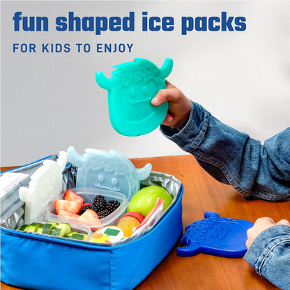 Cool Coolers Kids Lunch Box Ice Packs, Slim Ice Packs for Lunch Bags, Lunch Ice Packs ReusableMulticolored 4 Pack (Butterfly)