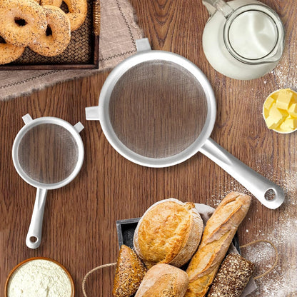Fine Mesh Strainer Set, Plastic Nylon Sieve Colander for Kefir