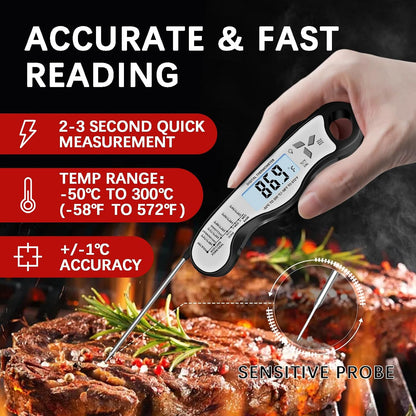 Cooking Thermometer，IP67 Waterproof Meat Thermometer Digital