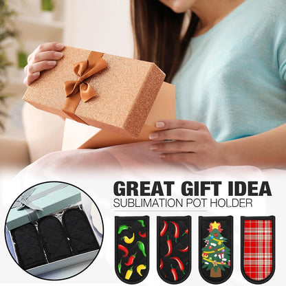 Dandat 24 Set Hot Handle Covers for Daily Replace Use Gift Pan Handle Sleeve Covers Heat Resistant Cast Iron Holder Sleeve Washable Handgrip Mitts for Christmas Kitchen Gifts Craft (Black)