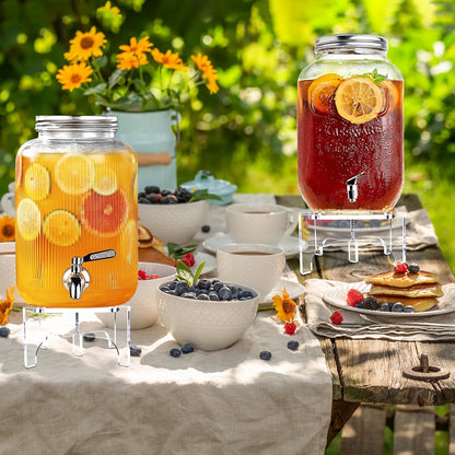 Acrylic Beverage Dispenser Stand Only, Fit Max 8.7 Inch Glass Drink Dispenser and Water Jug Holder, Plant Stand, Cake Display Stand for Parties and Catering Events
