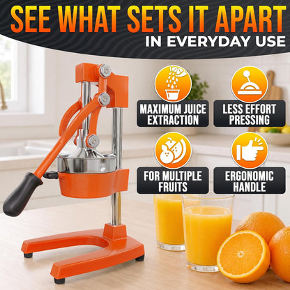 NADOBA Lemon Squeezer and Lime Squeezer, Max Extraction Citrus Hand Juicer