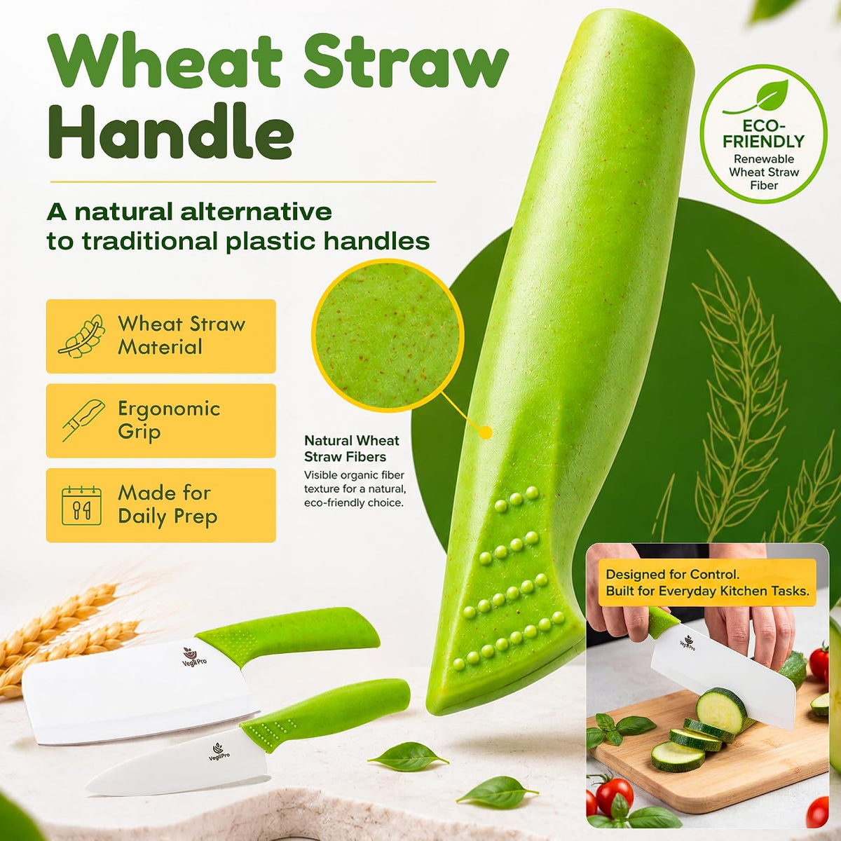 Ceramic Knife Set, 2 Piece, 6 and 4 Inch Sharp Kitchen Blades