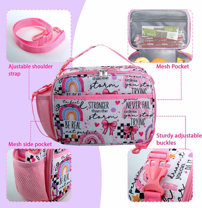 RLGPBON Kids Lunch Bag,Insulated Lunch Box for Girls,Lunch Bag Toddler Teen,School Daycare Cute Travel bags