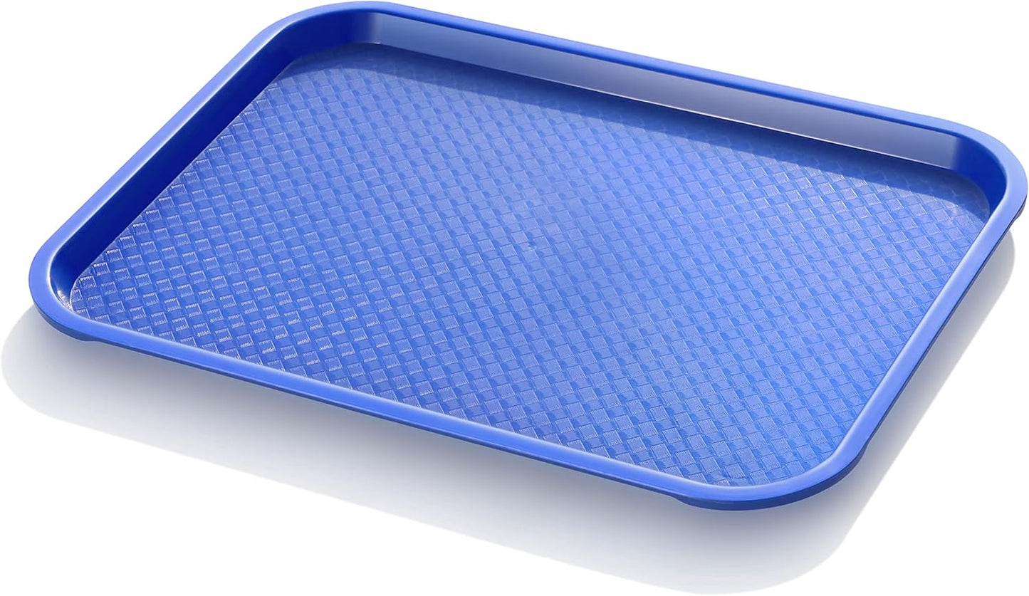 New Star Foodservice Fast Food Tray, Set of 12 (Black, 12 by 16-Inch)