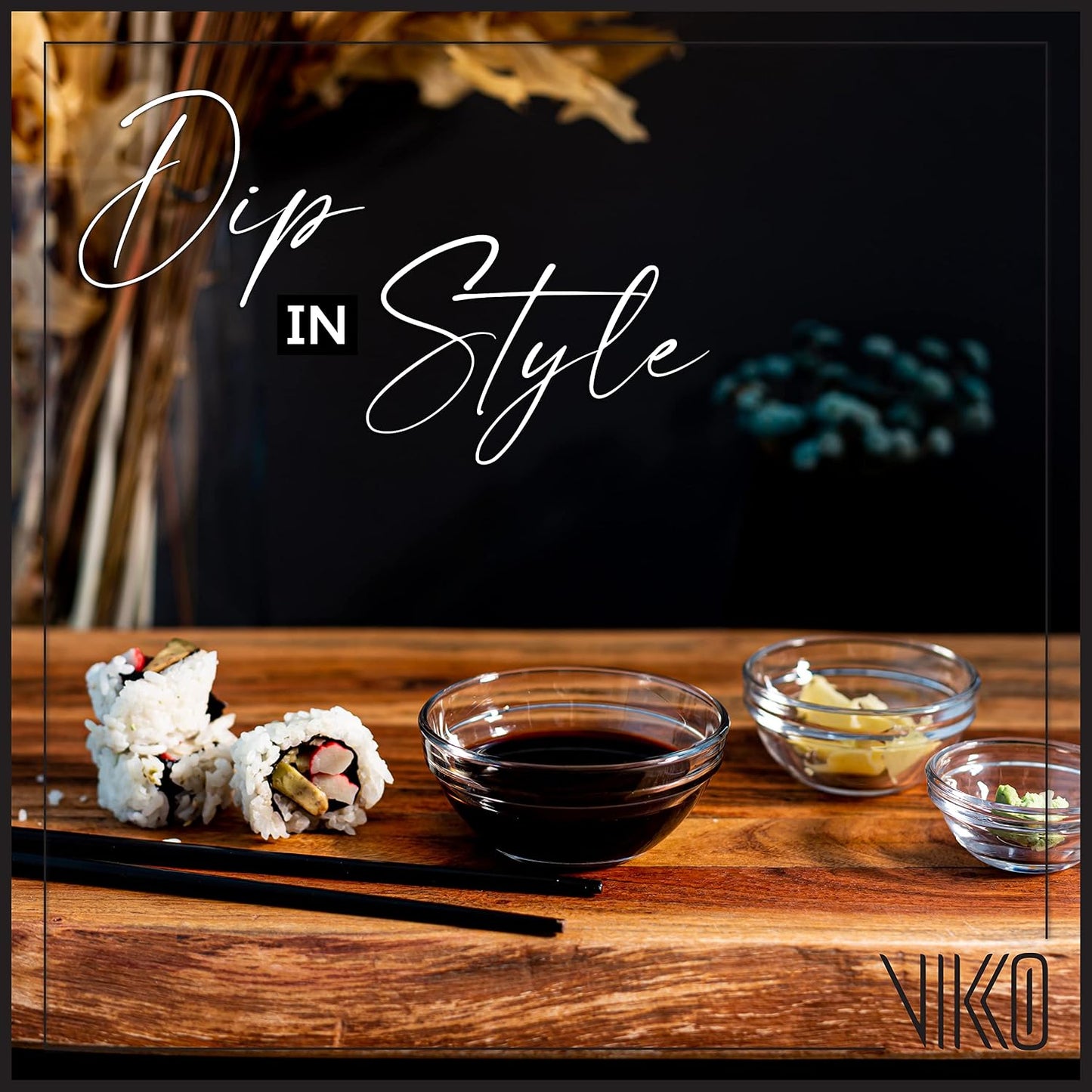 Vikko Small Glass Bowls,3.5 Inch Mise En Place Bowls, Set of 6 Glass Pinch Bowl, Prep Dish For Cooking, Sauce Bowl, Snack, Dessert & Dip