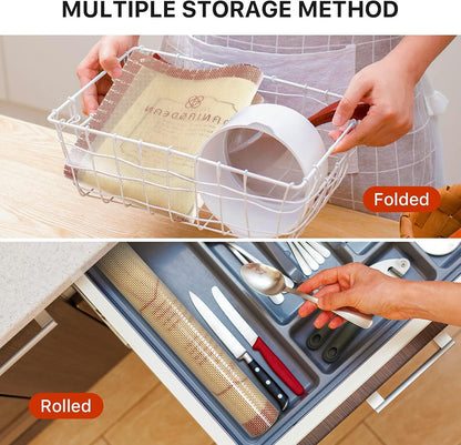 Silicone Baking Mat,28" x 20" Extra Thick Large Non Stick Sheet Mat with Measurement Non-slip Dough Rolling Mat,Reusable Food Grade Silicone Counter Mat for Making Cookies,Macarons,Bread and Pastry