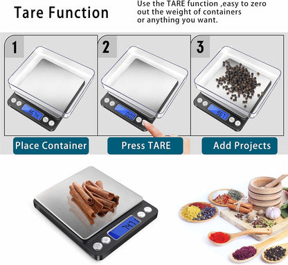 Fuzion Digital Gram Scale .01 Gram Accuracy, 500g Small Jewelry Scale